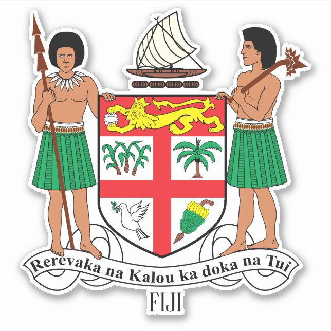 Fiji National Coat Of Arms Patriotic (Front)