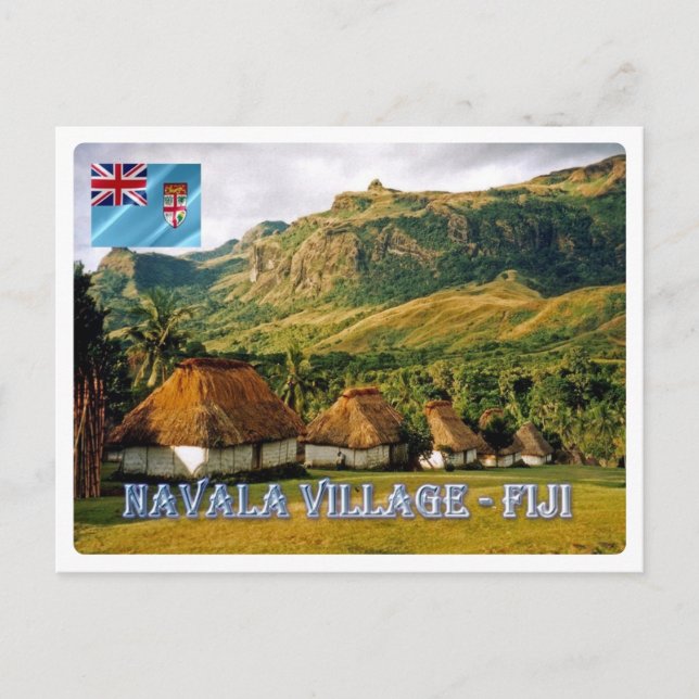 Fiji -  Navala Village - Postcard (Front)