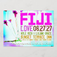 FIJI ONE Destination Invitation Blank Back