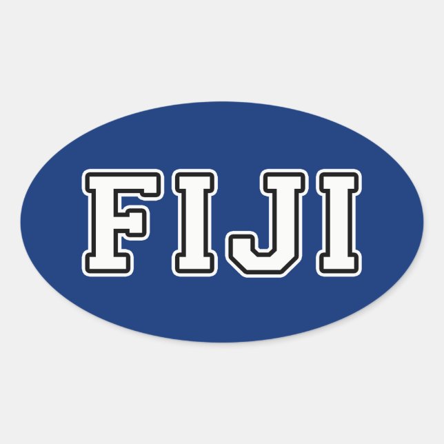 Fiji Oval Sticker (Front)