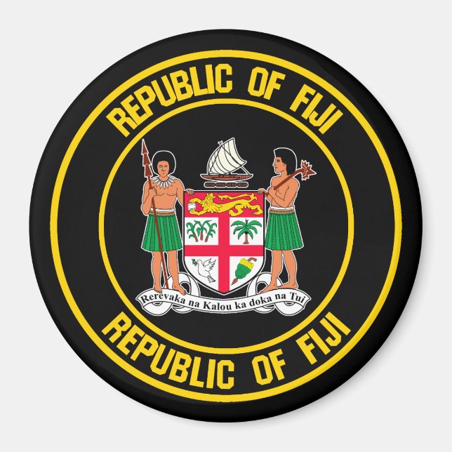 Fiji Round Emblem Magnet (Front)