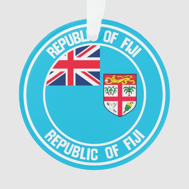 Fiji Round Emblem Ornament (Front)