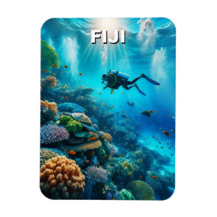 Fiji Scuba Diver Diving Magnet
