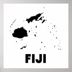 Fiji Silhouette Poster