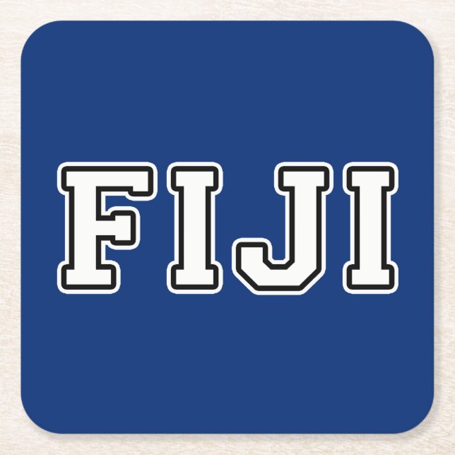 Fiji Square Paper Coaster (Front)