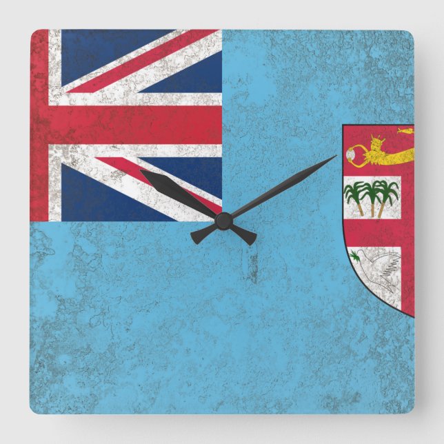 Fiji Square Wall Clock (Front)