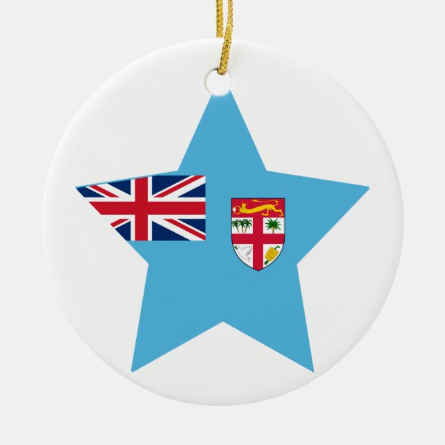 Fiji Star Ceramic Tree Decoration (Front)
