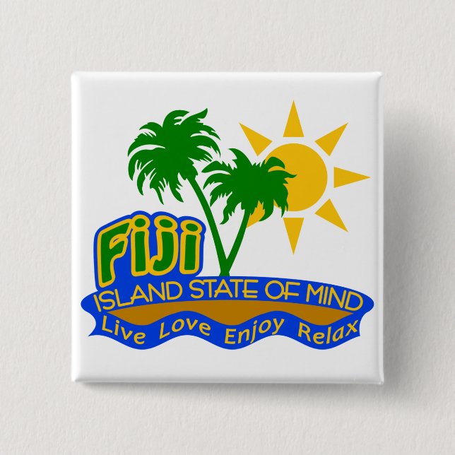 Fiji State of Mind button (Front)