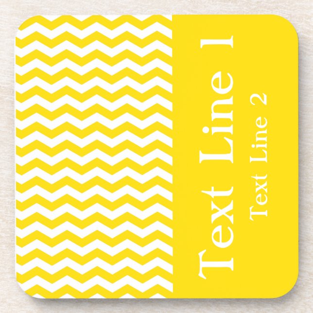 Fiji Sunrise Wave Chevron customizable Coaster (Front)