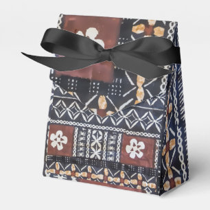 Fiji Tapa Barkcloth Print Paper Favour Bag Box