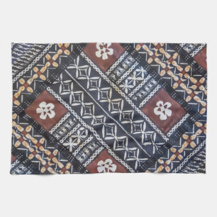 Fiji Tapa Cloth Print Kitchen Towel