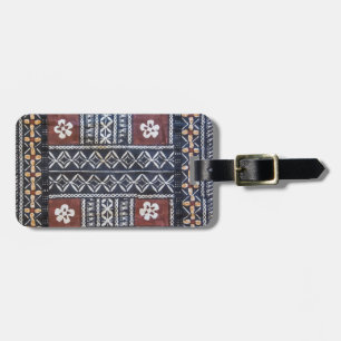Fiji Tapa Cloth Print Luggage Tag