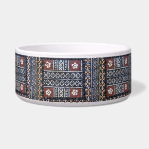 Fiji Tapa Cloth Print Pet Bowl