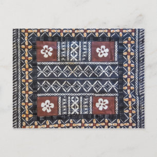 Fiji Tapa Cloth Print Postcard