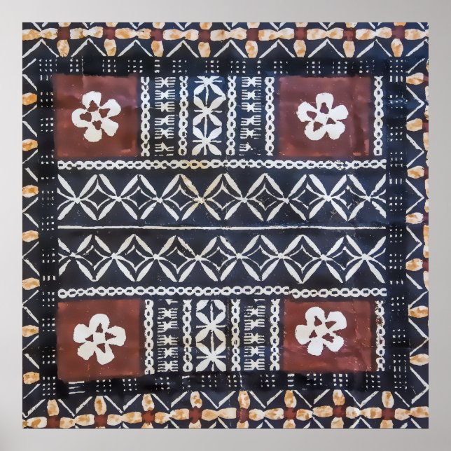 Fiji Tapa Cloth Print Poster (Front)