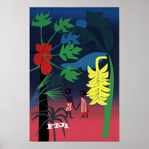 Fiji travel poster