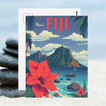Fiji Tropical Island Travel Postcard<br><div class="desc">Capture the beauty of the South Pacific with this Fiji Vintage Travel Postcard. Designed in a classic retro style,  it features a dreamy island beach with swaying palms,  clear blue waters,  and traditional Fijian touches. A perfect keepsake for travel lovers,  tropical decor collectors,  or anyone dreaming of paradise</div>
