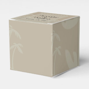 Fiji: Tropical Palm Trees Wedding Favour Box