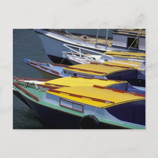 Fiji, Viti Levu, Lautoka, Small boats in Port of Postcard (Front)