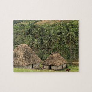 Fiji, Viti Levu, Navala, Traditional Bure houses Jigsaw Puzzle