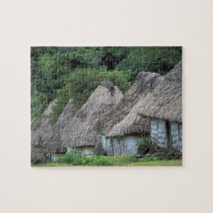 Fiji, Viti, Traditional hut houses. Jigsaw Puzzle