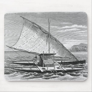 Fijian double canoe from The History of Mouse Mat