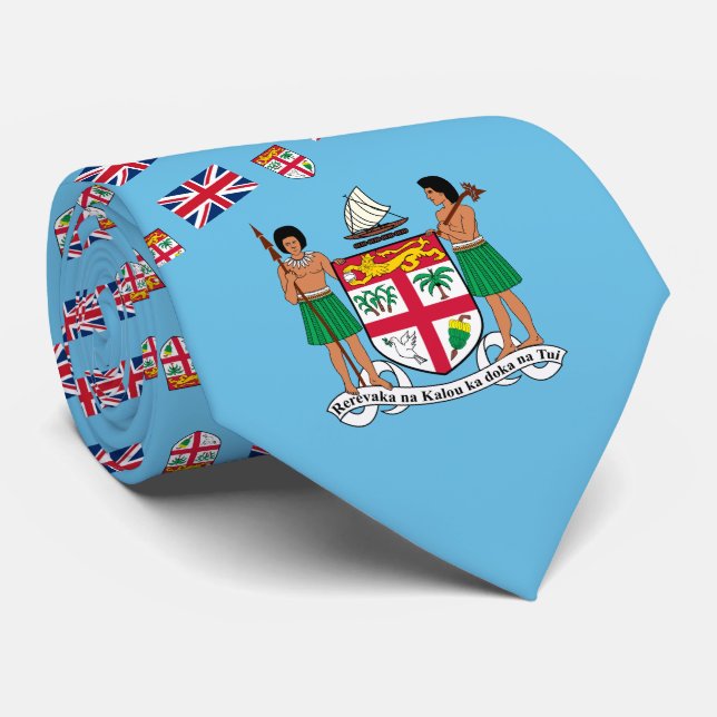 Fijian Flag & Coat of Arms, Flag of Fiji Tie (Rolled)