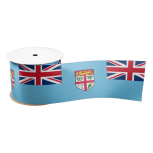 Fijian Flag & Fiji travel, holiday/sports Satin Ribbon