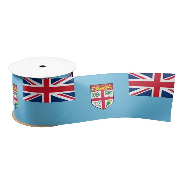 Fijian Flag & Fiji travel, holiday/sports Satin Ribbon (Spool)