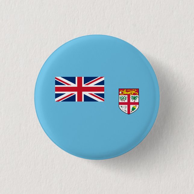 Fijian Flag, Flag of Fiji 3 Cm Round Badge (Front)