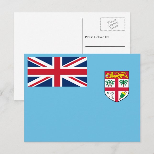 Fijian Flag, Flag of Fiji Postcard (Front/Back)