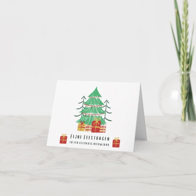 Fijne Feestdagen (kerstkaart) Dutch Christmas  Card (Front)