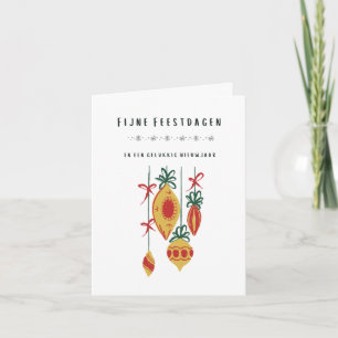 Fijne Feestdagen (kerstkaart) Dutch Christmas  Card