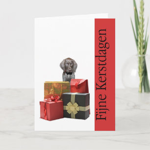 Fijne kerst german shorthaired pointer Chistmas Holiday Card