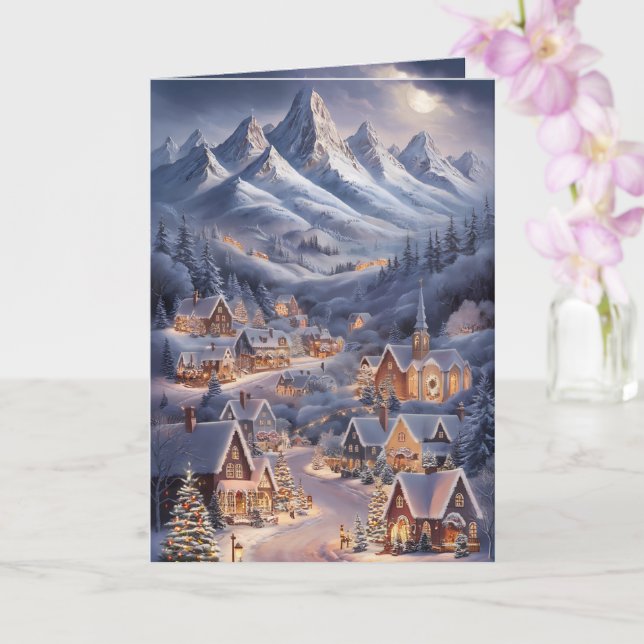 Fijne Kerstfeest Winter Wonderland Greeting Card  (Orchid)