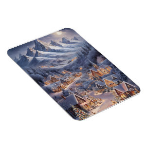 Fijne Kerstfeest Winter Wonderland Greeting Card Magnet