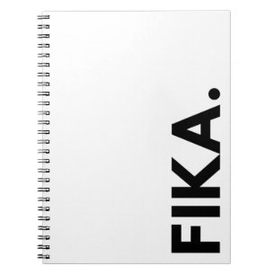 FIKA. Bold Black and White Notebook
