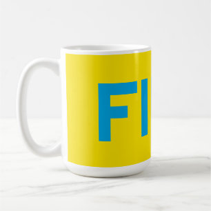 FIKA Bold Yellow and Blue Coffee Mug