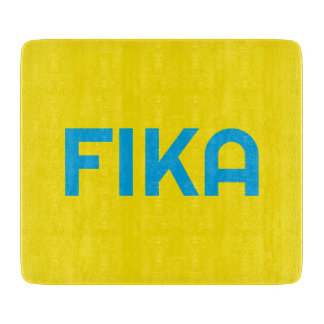 FIKA Bold Yellow and Blue Cutting Board