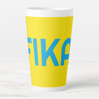 FIKA Bold Yellow and Blue Latte Mug
