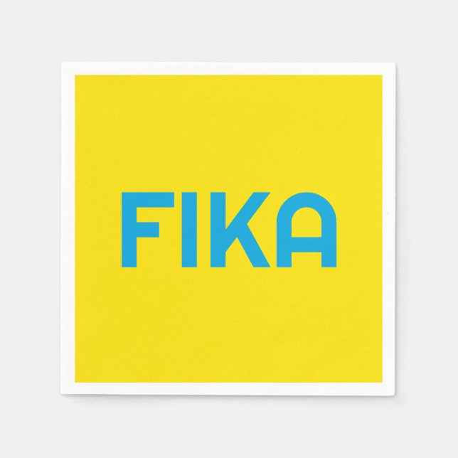 FIKA Bold Yellow and Blue Napkin (Front)