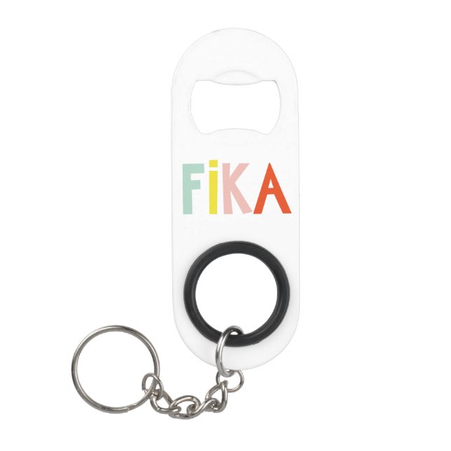 Fika Colours Keychain Bottle Opener (Front)