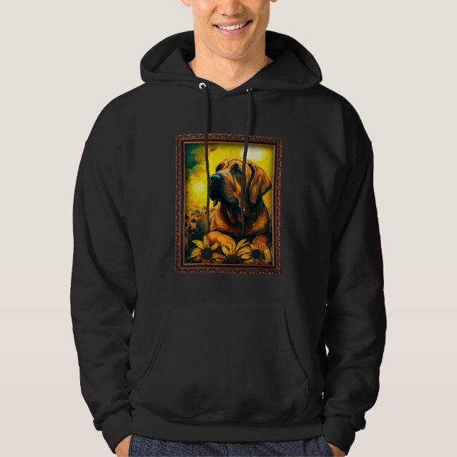 Fila Brasileiro Painting Sunflower Flower Mom Wome Hoodie (Front)