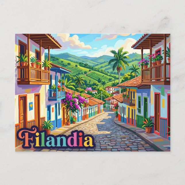 Filandia Colombia Postcard (Front)