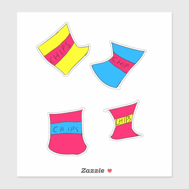 Filbert's different varieties of chips stickers  (Sheet)