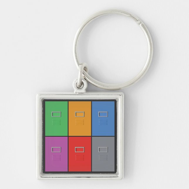 File Cabinets custom premium key chain (Front)