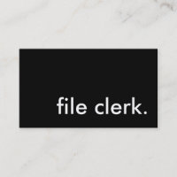 file clerk.