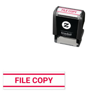 File Copy Template with Horizontal Lines Self-inking Stamp