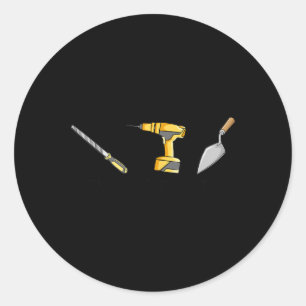 File Drill Trowel Tools Subtle Anti Trump Classic Round Sticker