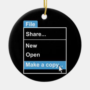 File Make a Copy Computer Science Ceramic Tree Decoration